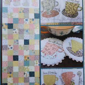 Tea time table runner and mug rugs.