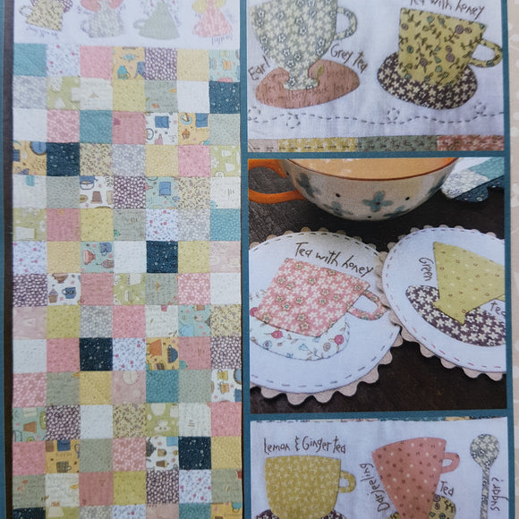 Tea time table runner and mug rugs.
