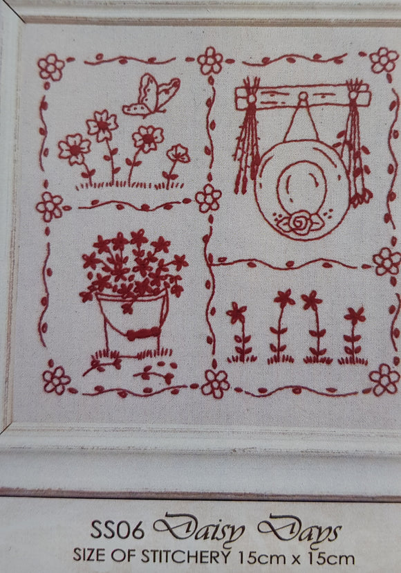 Redwork stitcheries