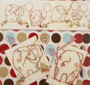 Elephants and balloons.