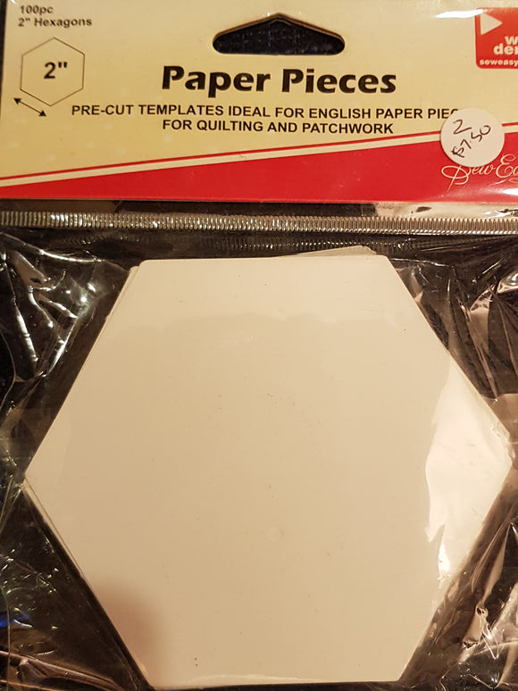 2 inch paper hexies.